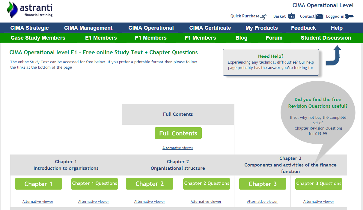 Free CIMA Resources – The CIMA Student