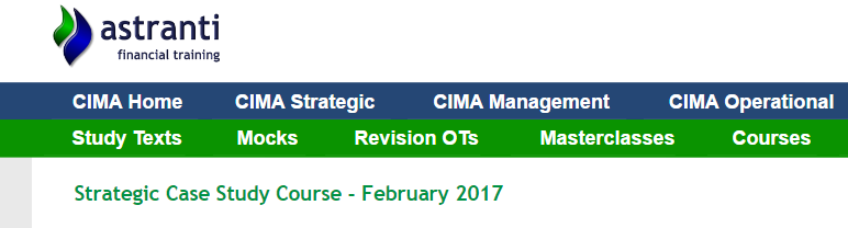 CIMA Case Study Advice: February 2017 – The CIMA Student
