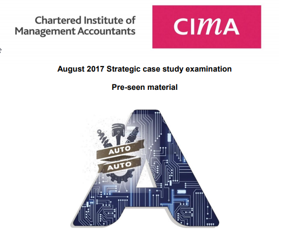 CIMA SCS August 2017: AutoAuto – The CIMA Student